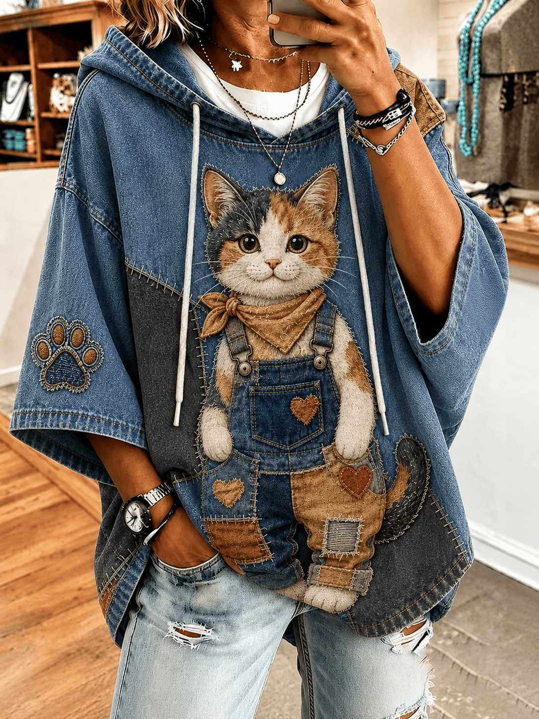 Women's Casual Animal Print Hoodie