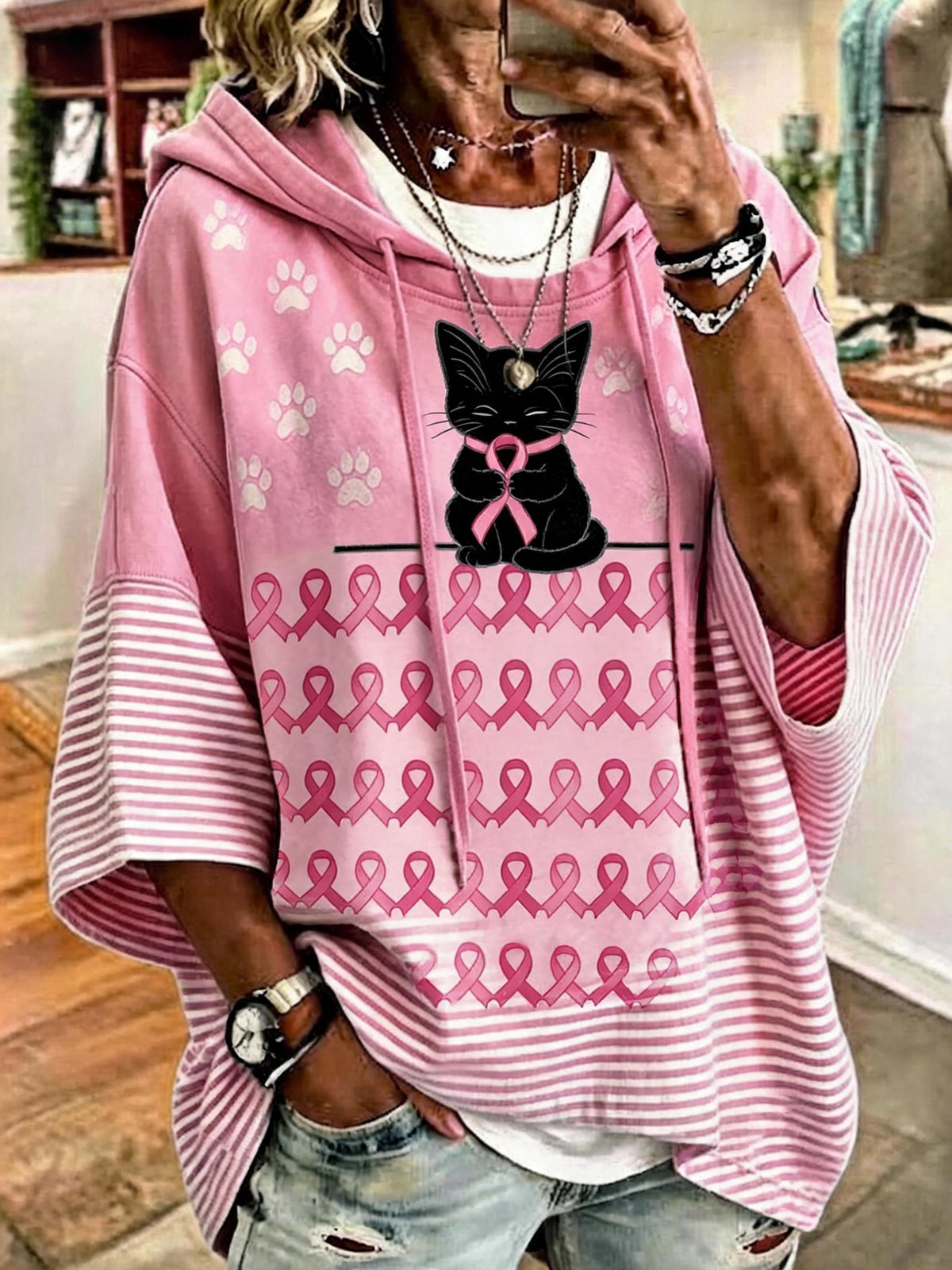 Women's Casual Print Hoodie