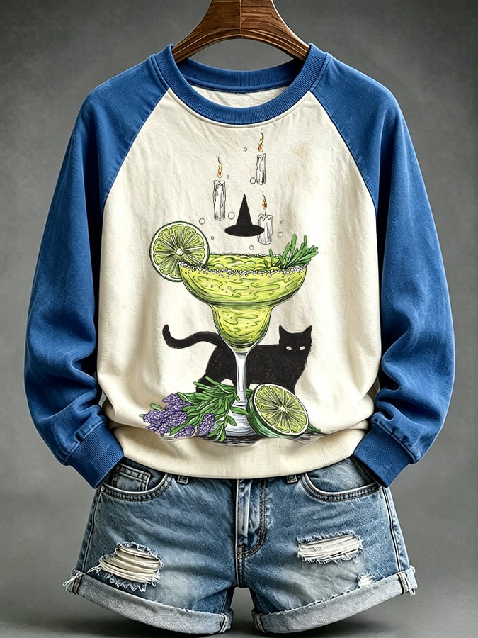 Women's Midnight Margaritas Printed Sweatshirt