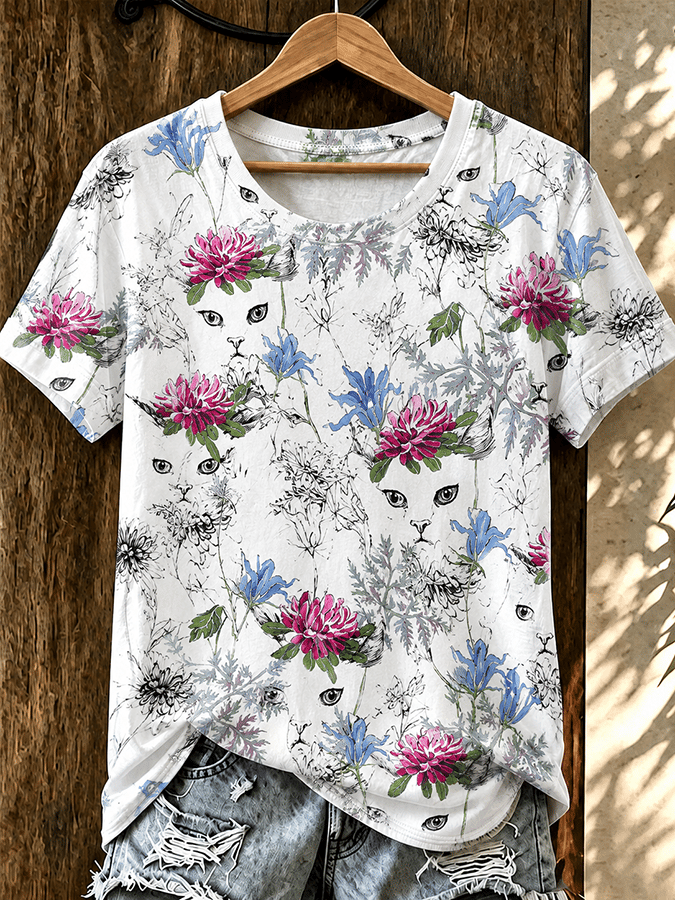 Women's Casual Print Short-Sleeve T-Shirt