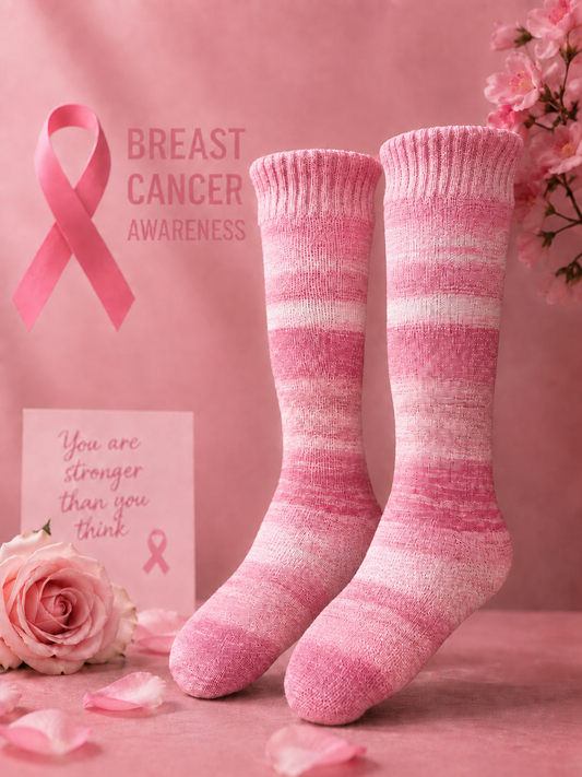 Unisex Breast Cancer Awareness Promotion Theme Socks