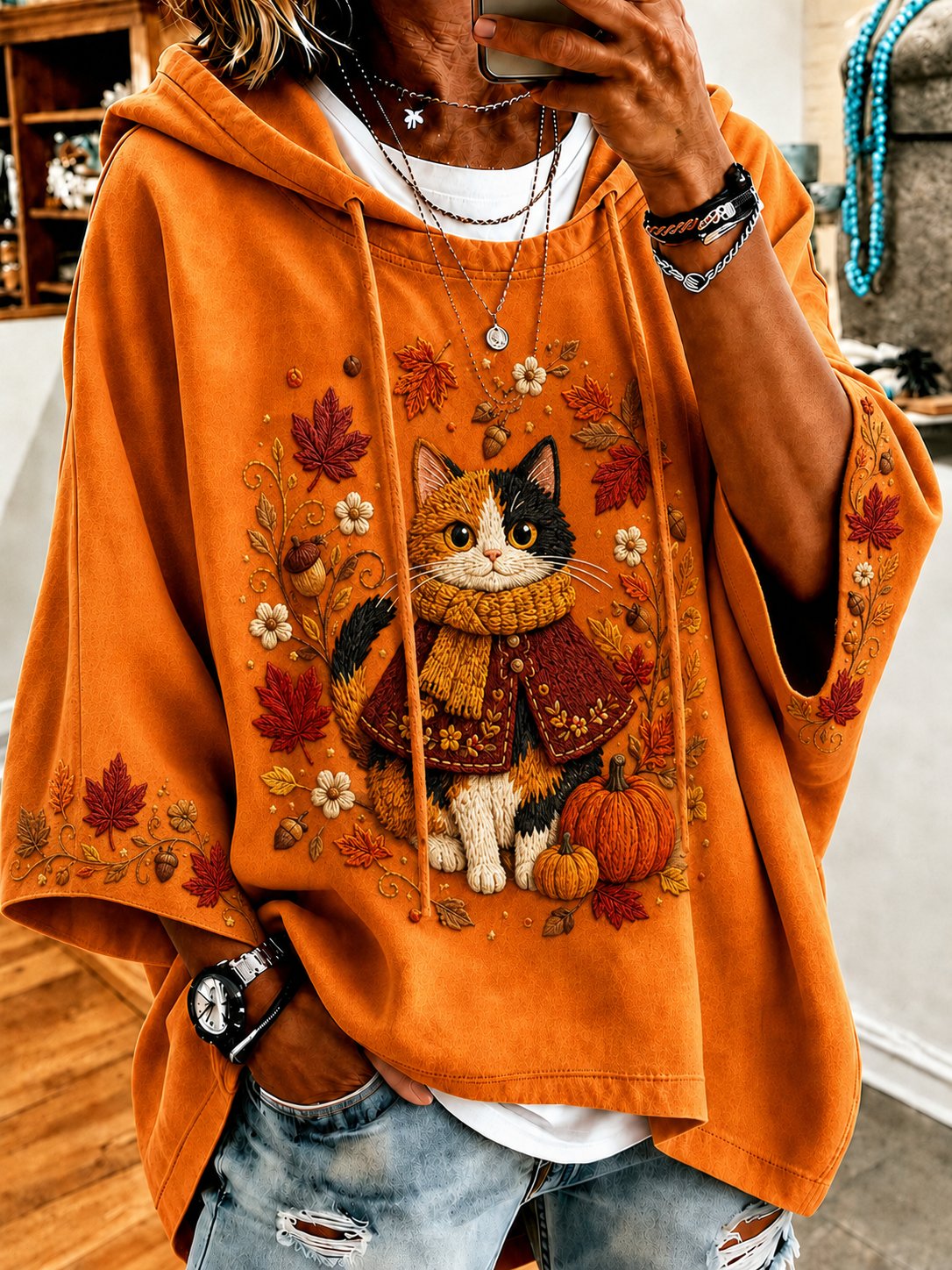 Women's Fall Animal Print Sweatshirt