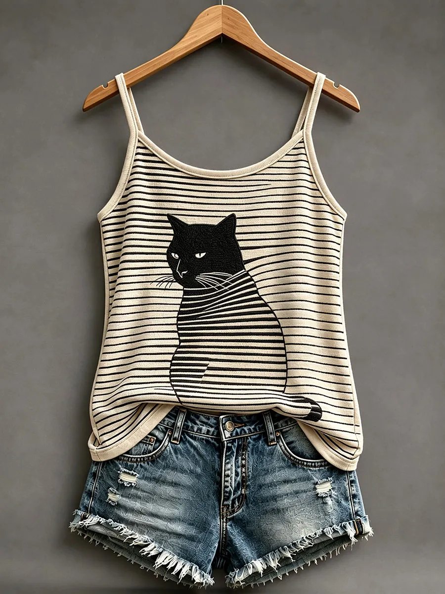 Women's Cat Print Cami Top