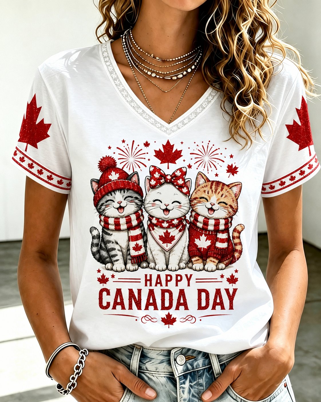 Women's Canadian Animal Print T-shirt