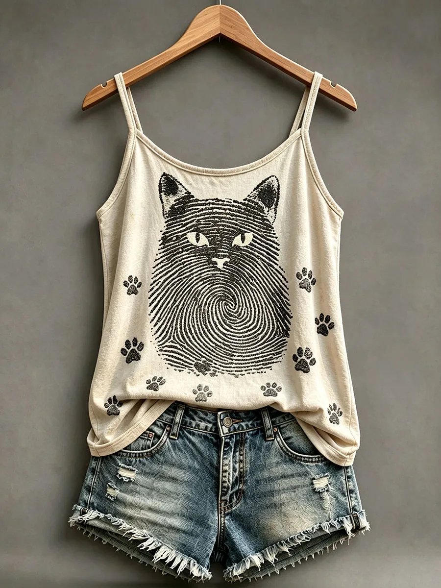 Women's Cat Print Cami Top