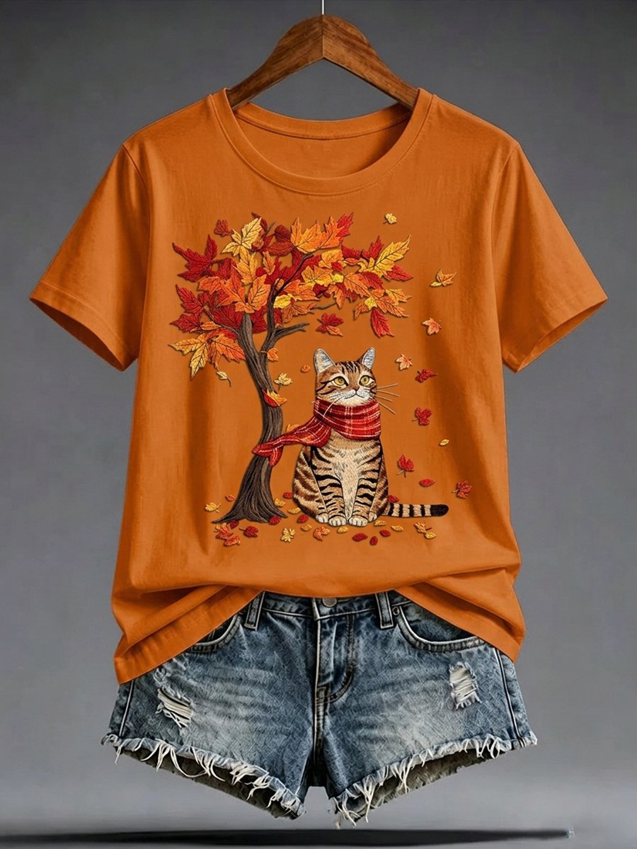 Women's Autumn Holiday Short-Sleeve T-Shirt