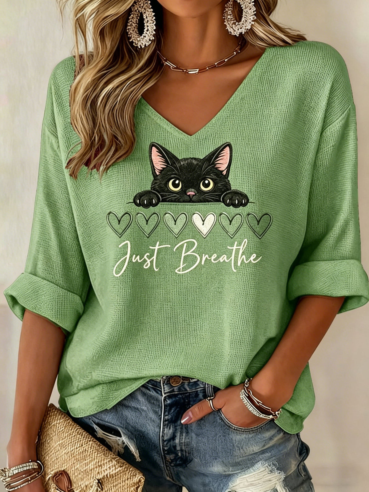 Women's “It's Fine, I'm Fine, Everything Is Fine” Casual T-Shirt