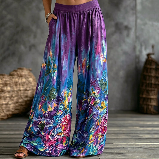 Women's Retro Casual Bohemian Style Floral Print Casual Pants