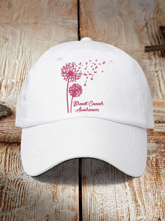 Retro Breast Cancer Awareness Print Baseball Cap