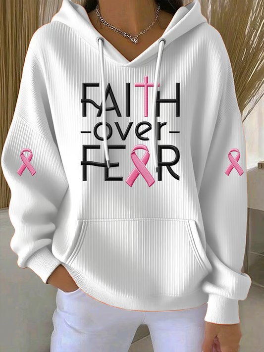 Women'S Faith Printed Casual Hoodie