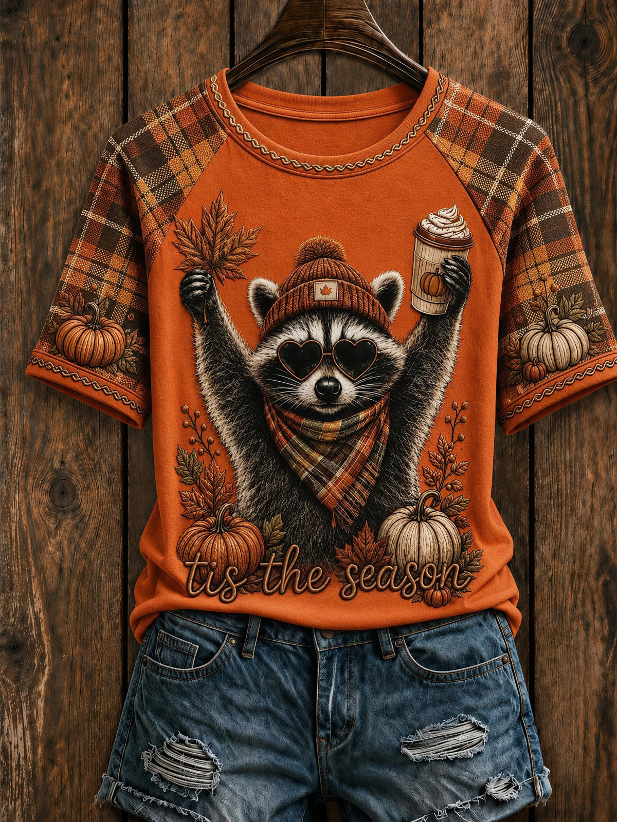 Women Fall Funny Animal Print T-Shirt