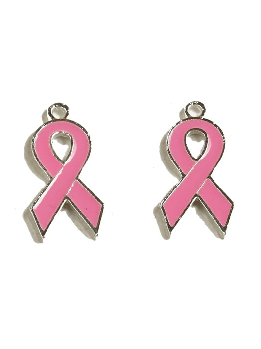 Breast Cancer Awareness Warrior Pink Alloy Pendant Accessory(Two Pack)