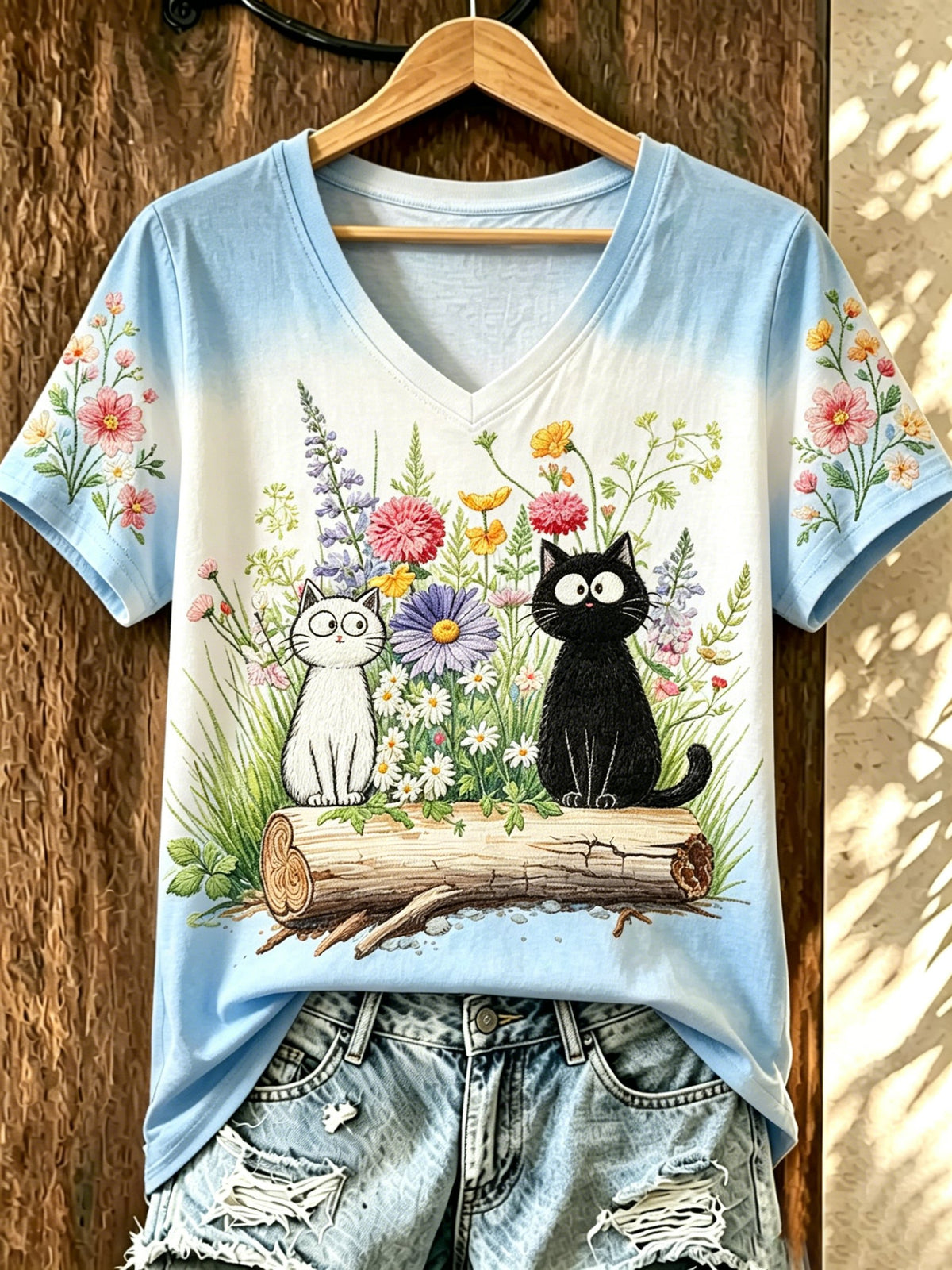 Women's Cat-Print Top