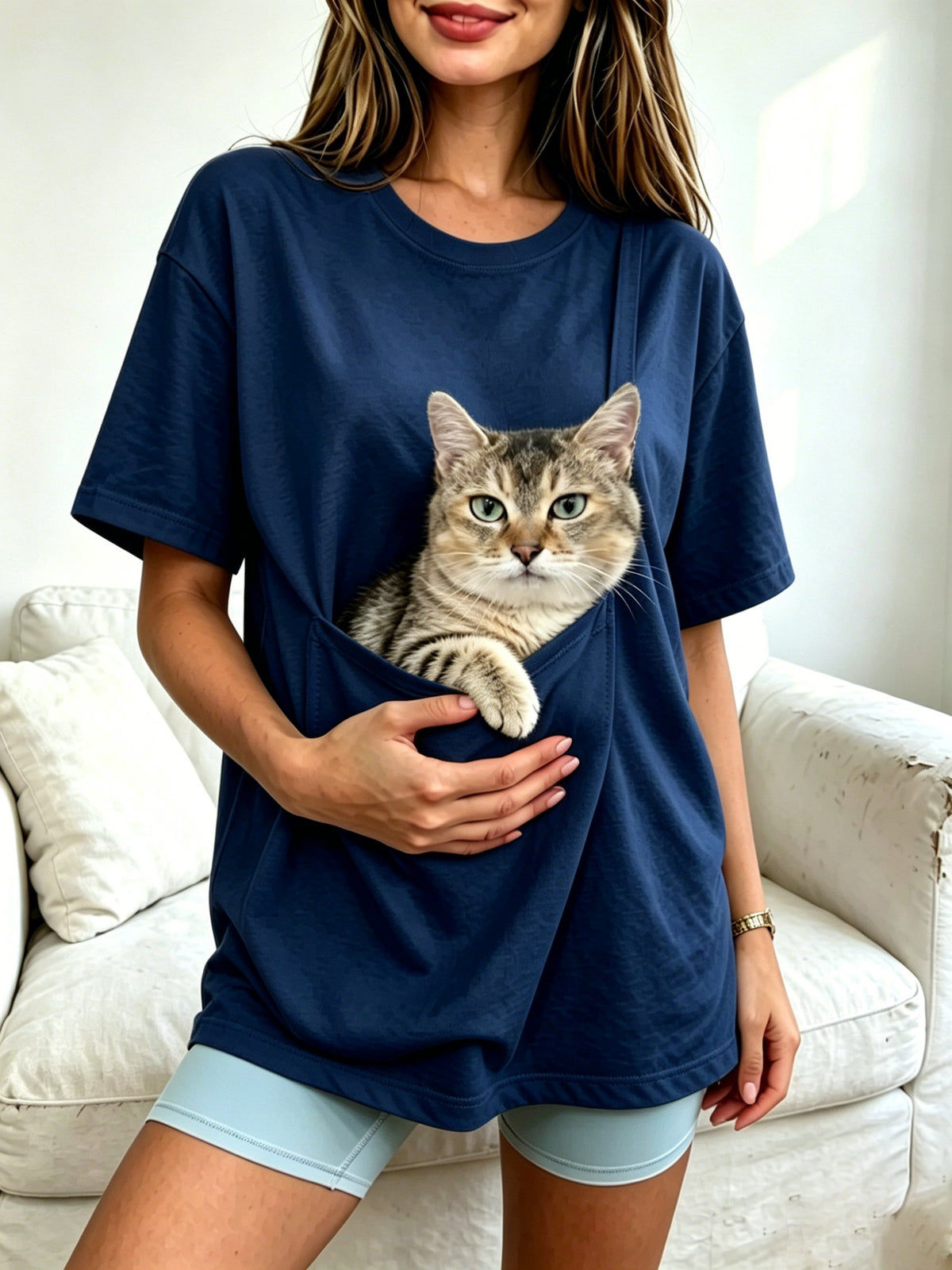 Women's Inspirational Print Crew-Neck Top