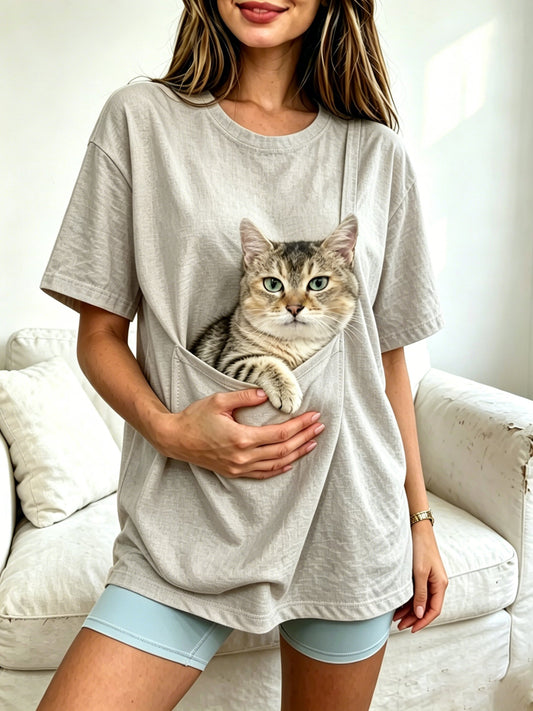 Women's Inspirational Print Crew-Neck Top
