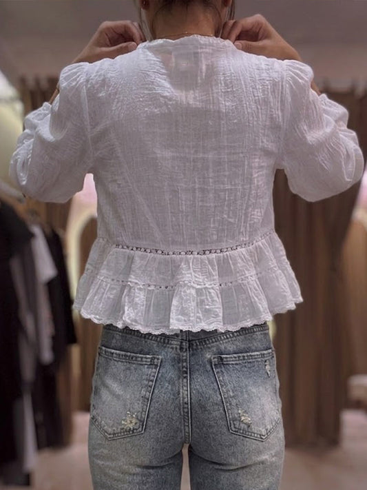 Cozy, Casual Linen And Cotton Shirt With Trim