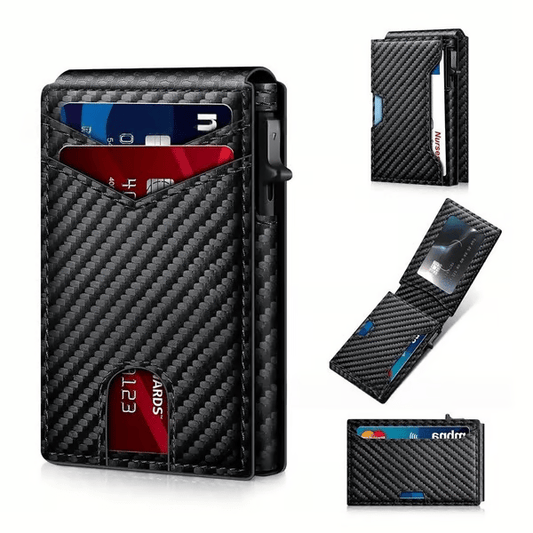 Pop up card access minimalist RFID wallet