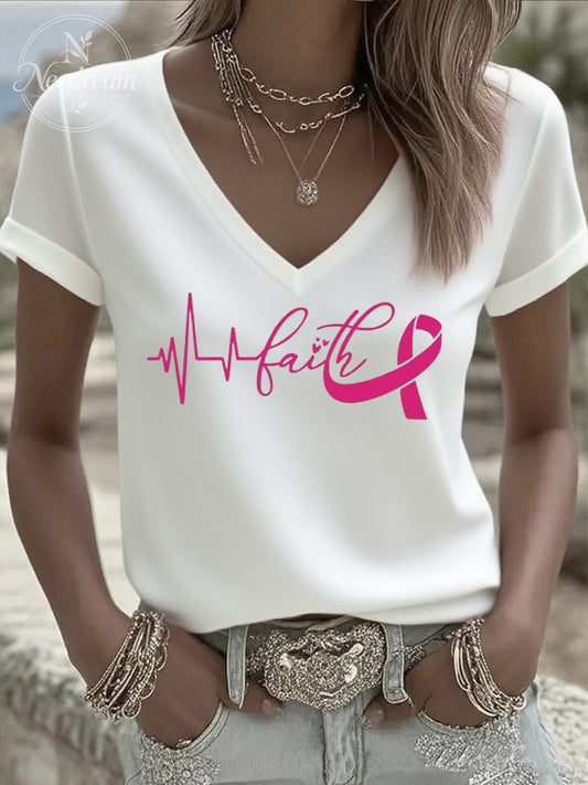 Women's Breast Cancer Faith T-Shirt