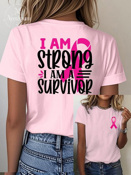 Women's Breast Cancer Awareness Crew Neck T-Shirt