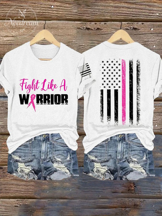 Women'S Breast Cancer Awareness Print Short Sleeve T-Shirt