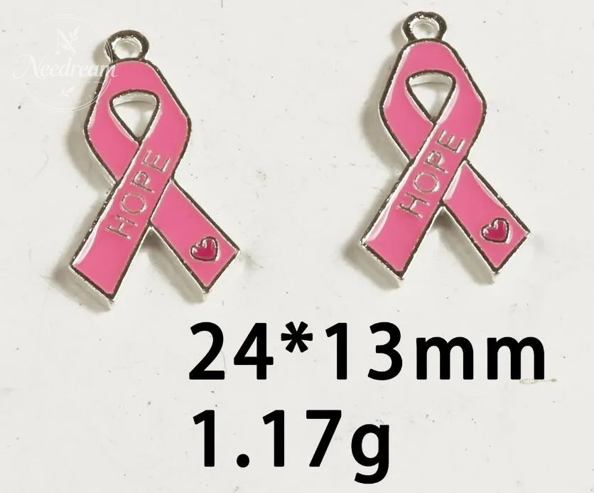 Breast Cancer Awareness Warrior Pink Alloy Pendant Accessory(Two Pack)