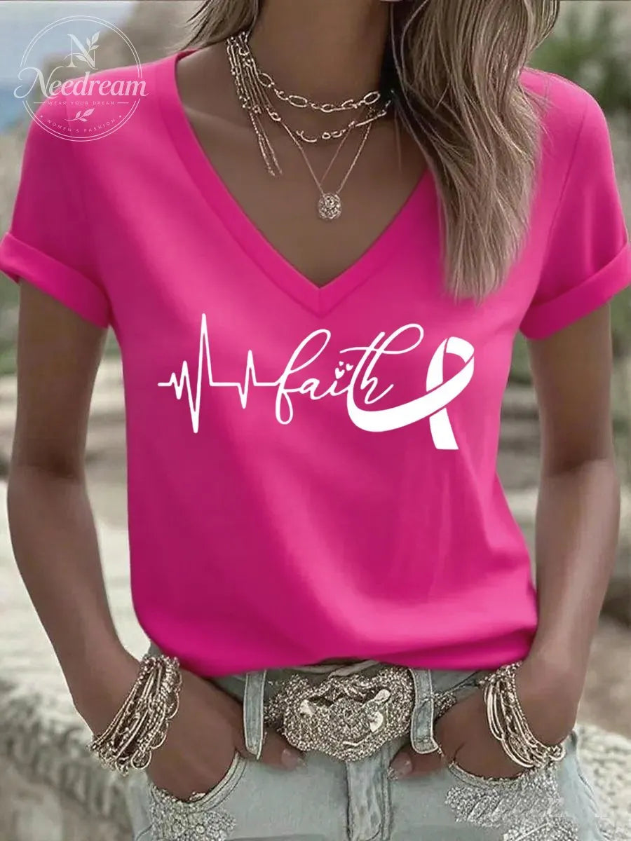 Women's Breast Cancer Faith T-Shirt