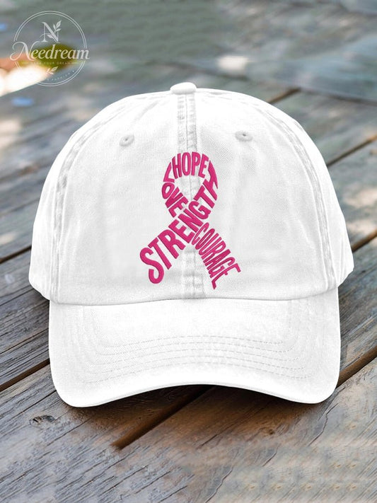 Unisex Breast Cancer Awareness Ribbon Baseball Cap