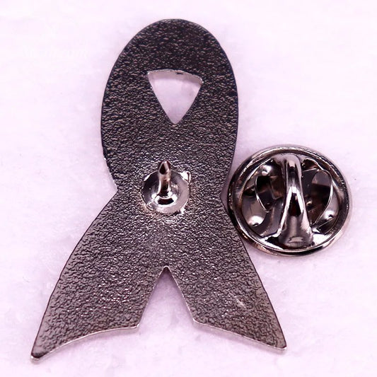 Pink Ribbon Brooch, Health Awareness Badge Gift
