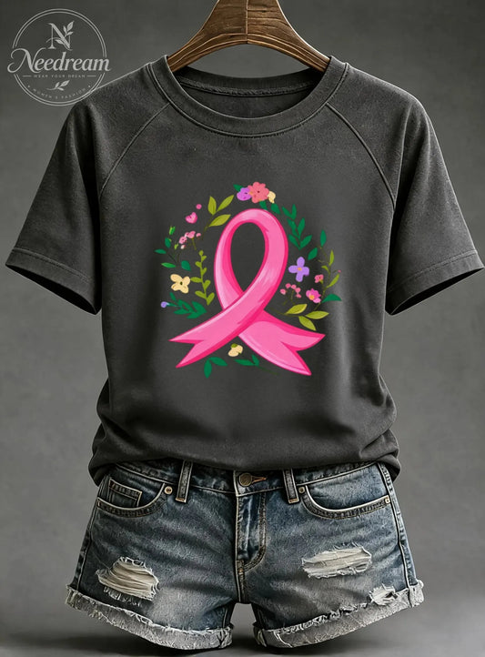 Women'S Breast Cancer Awareness Cotton T-Shirts