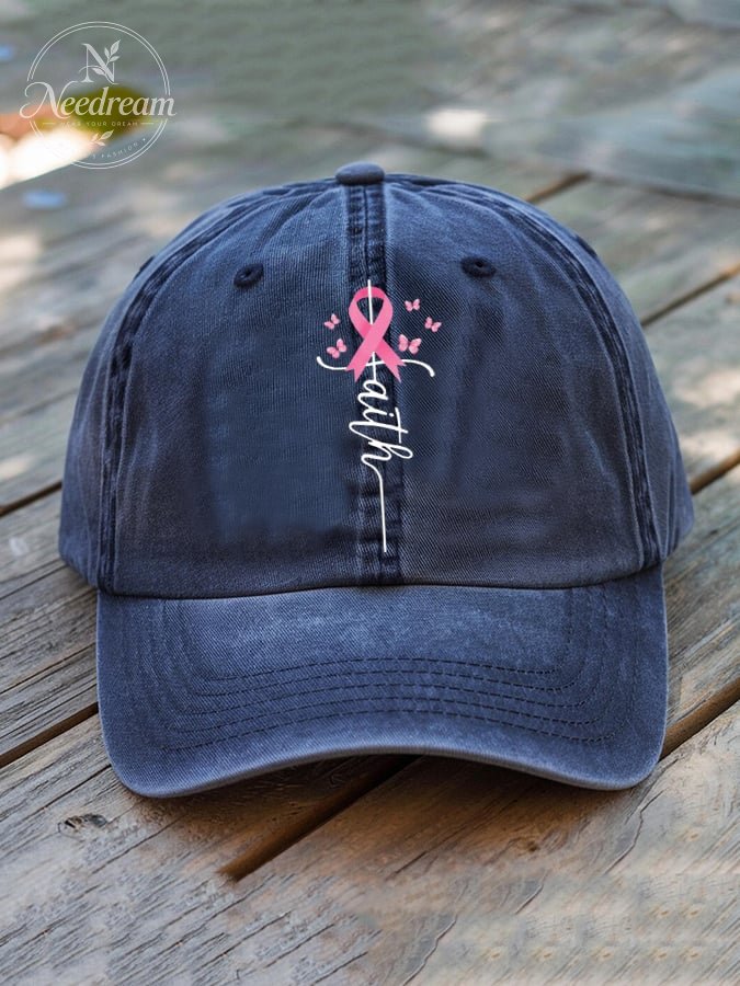 Unisex Faith Breast Cancer Baseball Cap