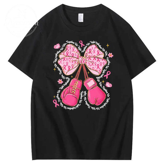 In October Breast Cancer Pattern100% Cotton T-Shirt
