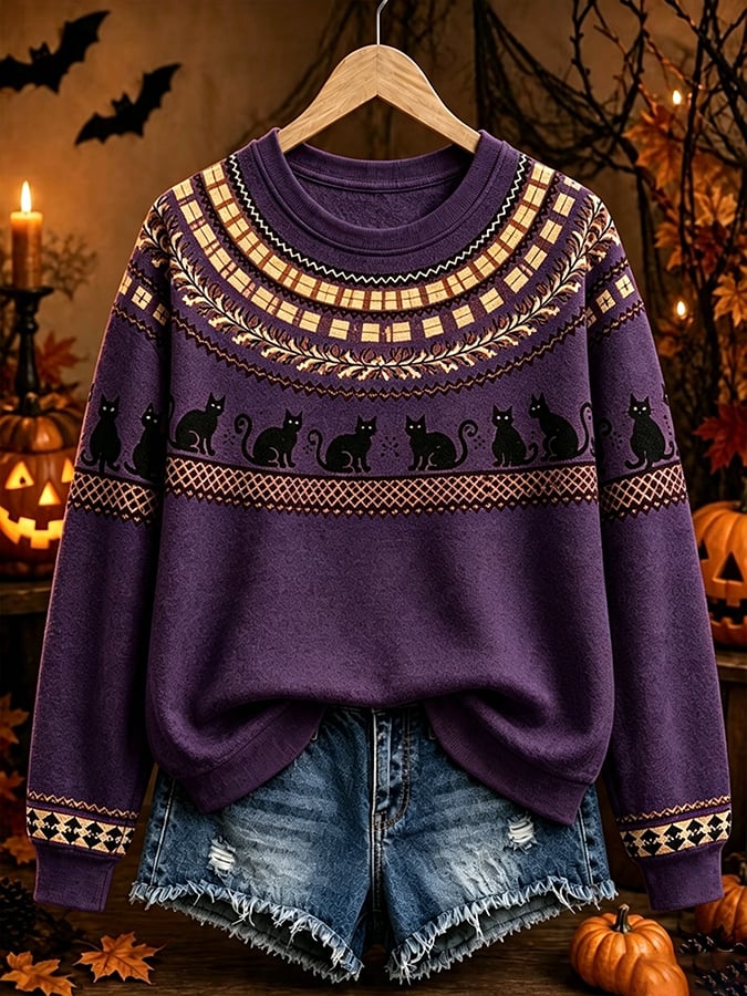 Women'S Halloweentown Print Sweatshirt