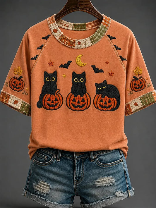 Women'S Casual Halloween Print T-Shirt