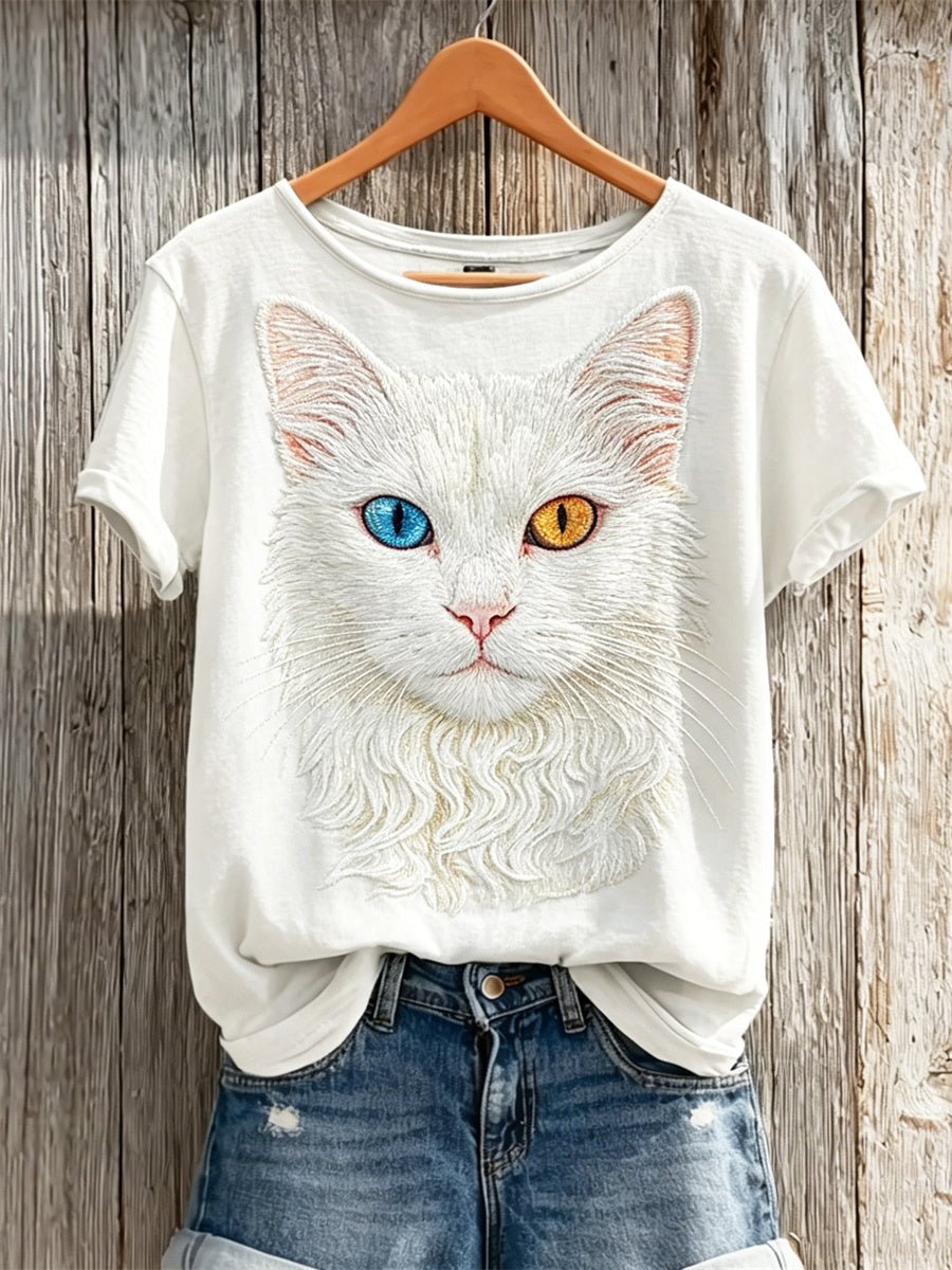 Women's Cute Cat Printed Shirt