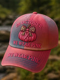 Unisex Breast Cancer Print Casual Hat