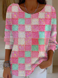 Women's October We Wear Pink Breast Cancer Print Drop Shoulder Sweater