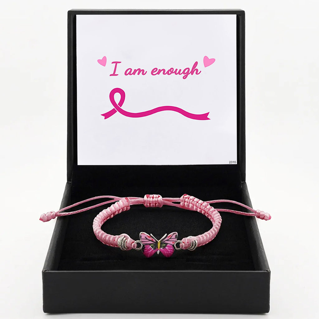 Breast Cancer Awareness Butterfly Bracelet