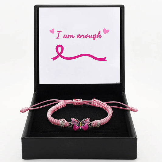 Breast Cancer Awareness Butterfly Bracelet