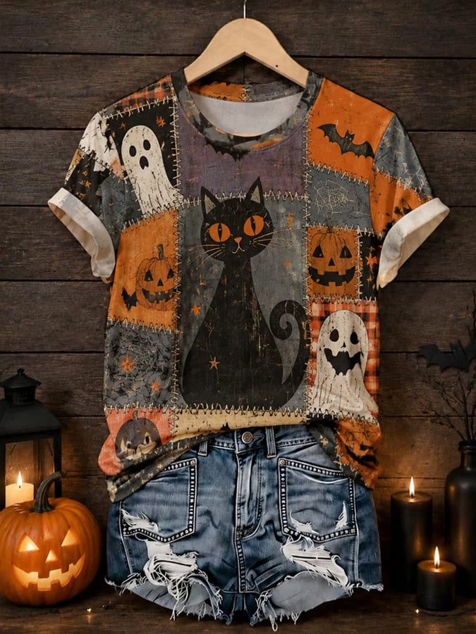 Women's Halloween Print T-Shirt