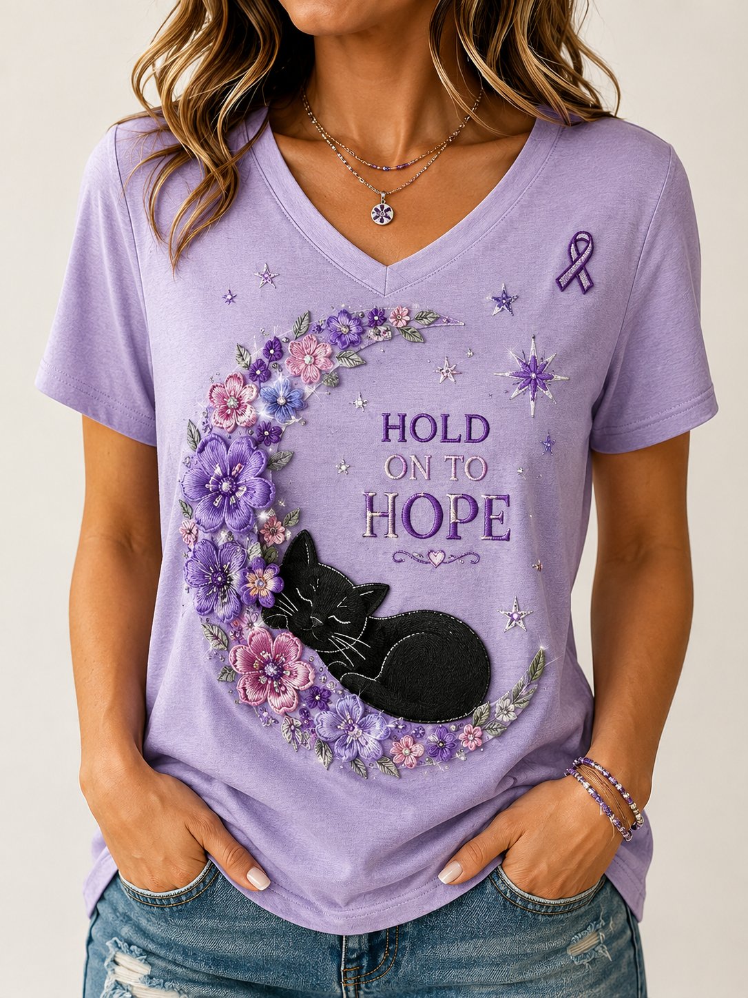 Women's Alzheimer's Awareness Graphic Print T-Shirt