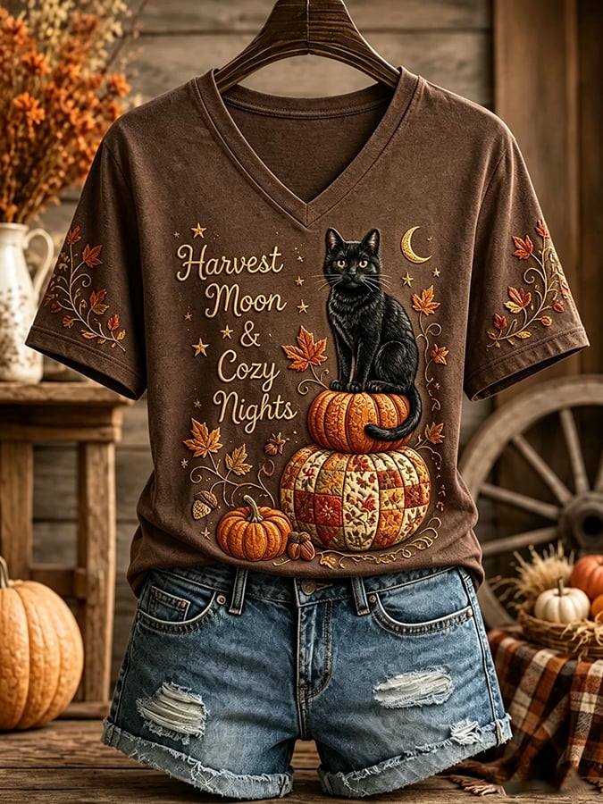 Women's Casual Autumn Printed T-Shirt