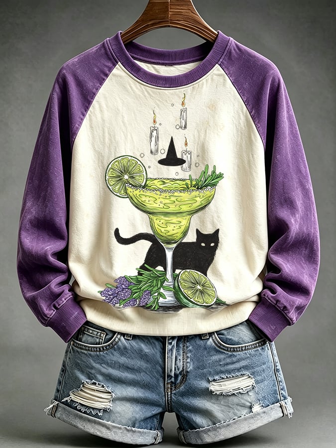 Women's Midnight Margaritas Printed Sweatshirt