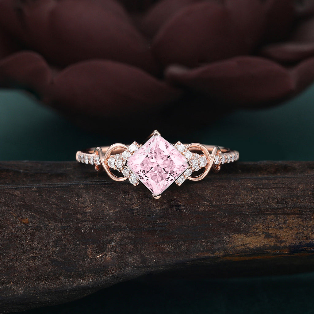Breast Cancer Awareness- Cut Moissanite Ring