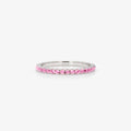 Breast Cancer Awareness Pink Half Eternity Ring