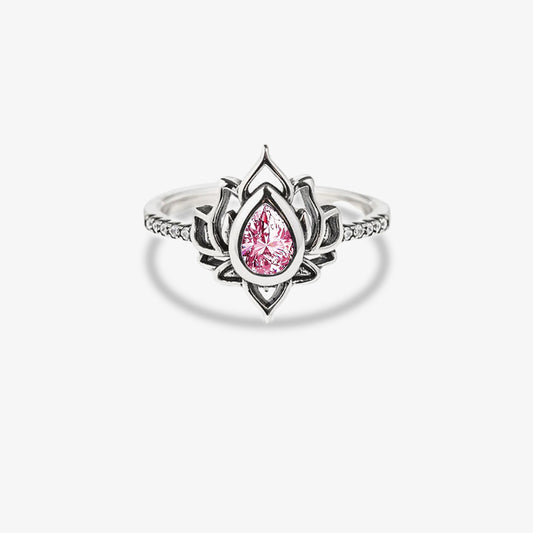 I Wear Pink For Myself To Defeat Breast Cancer pink Lotus Flower Rings