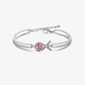 Breast Cancer Awareness-It is ok to not be ok Pink Heart Ribbon Bracelet