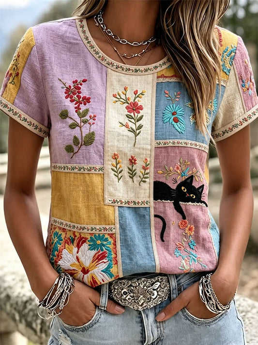Women's Casual Print Short-Sleeve T-Shirt