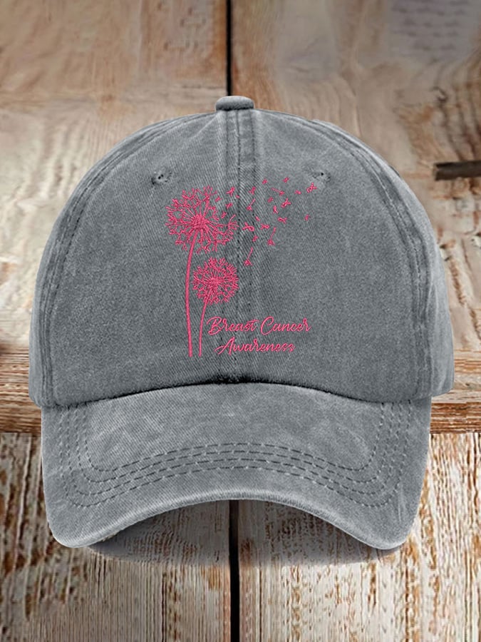 Retro Breast Cancer Awareness Print Baseball Cap