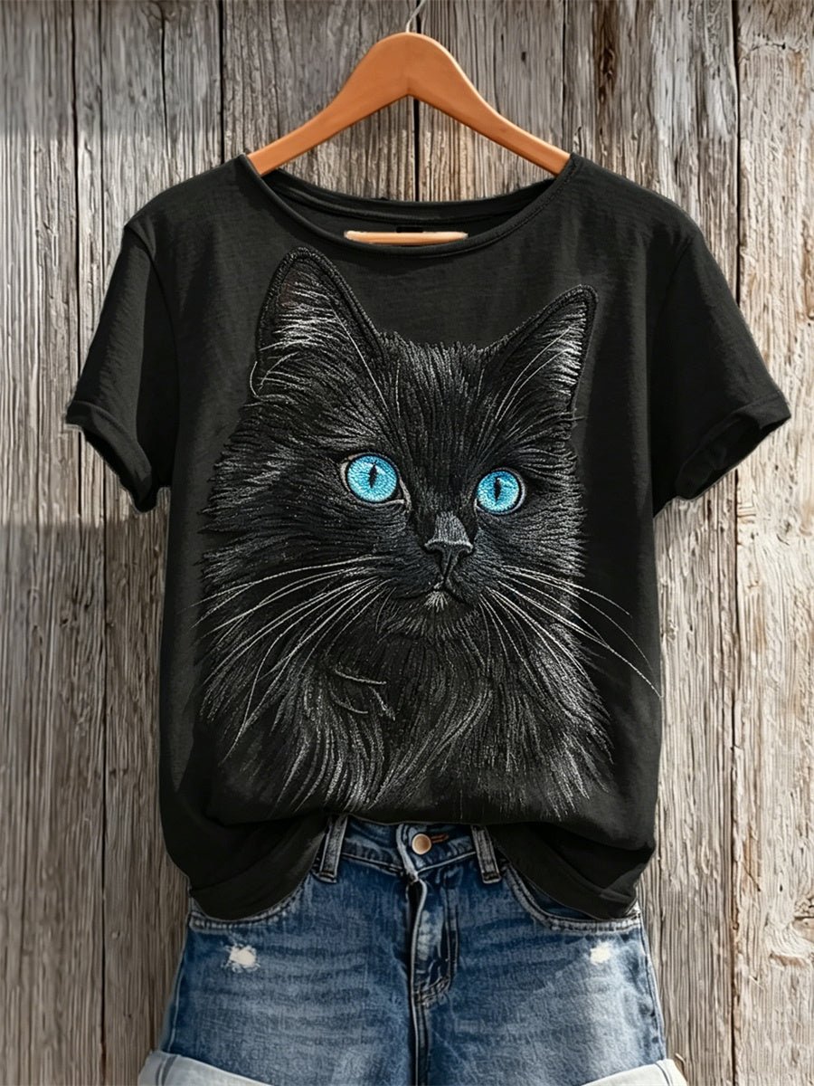 Women's Cute Cat Printed Shirt
