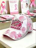 Breast cancer Print Cap